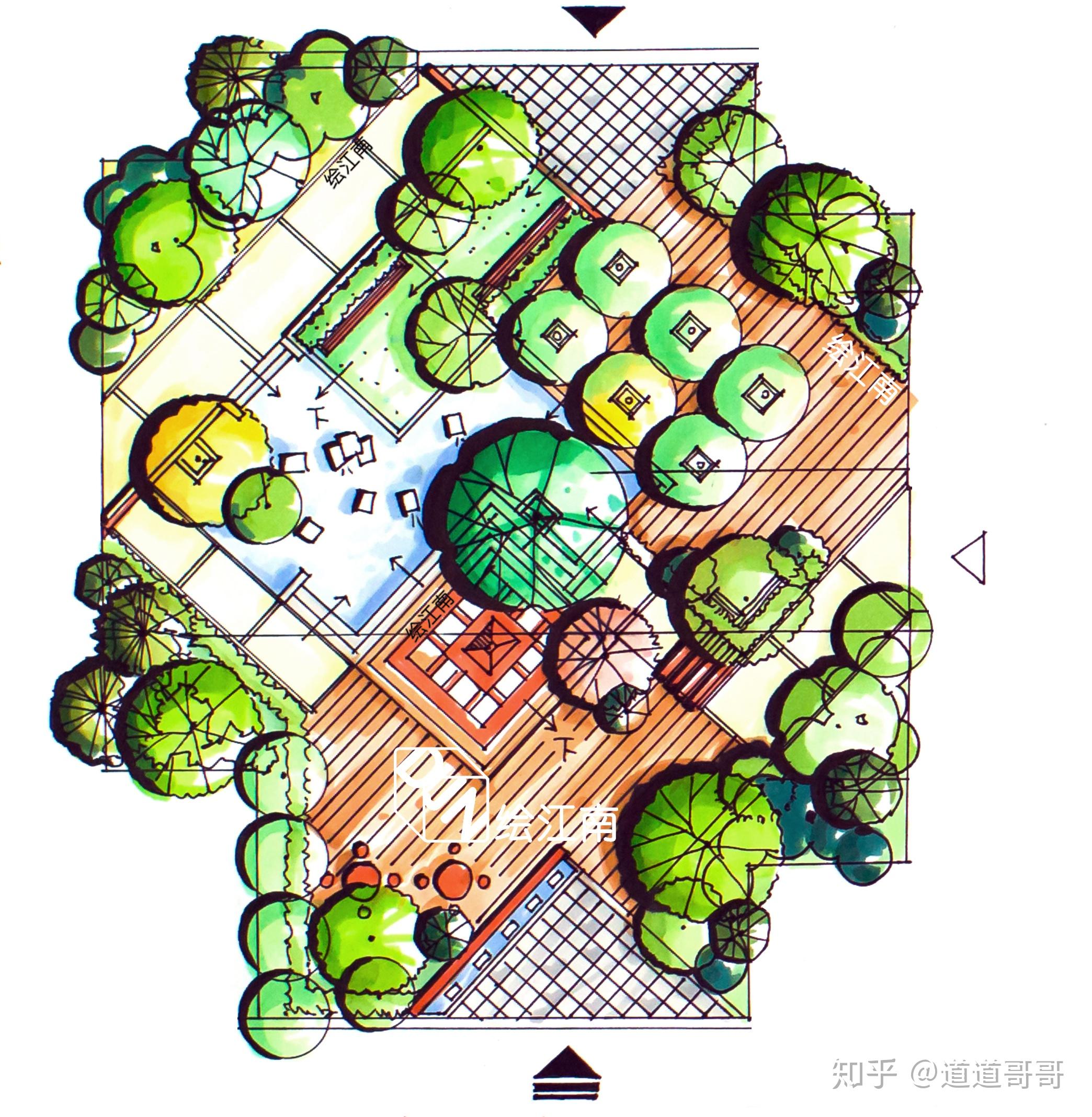 景觀設(shè)計(jì)考研手繪快題 空間營造與高效快題策略